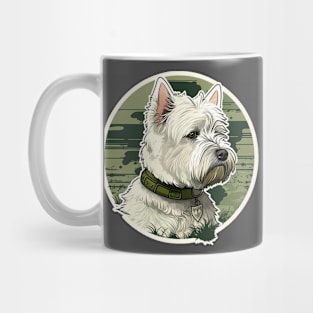 West Highland White Terrier Camouflage Motif Mug